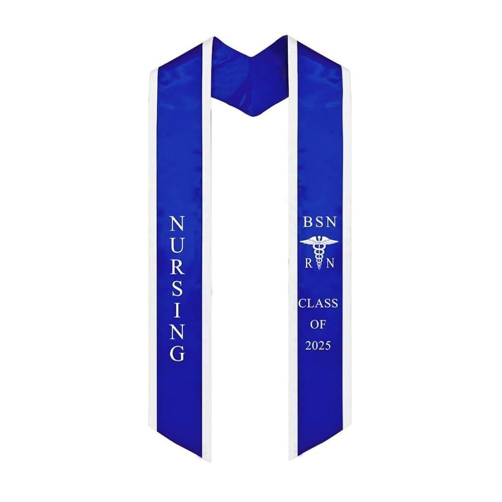 2669 BSN RN Nursing Graduation Stole Class of 2025 With Medical Logo, Gift